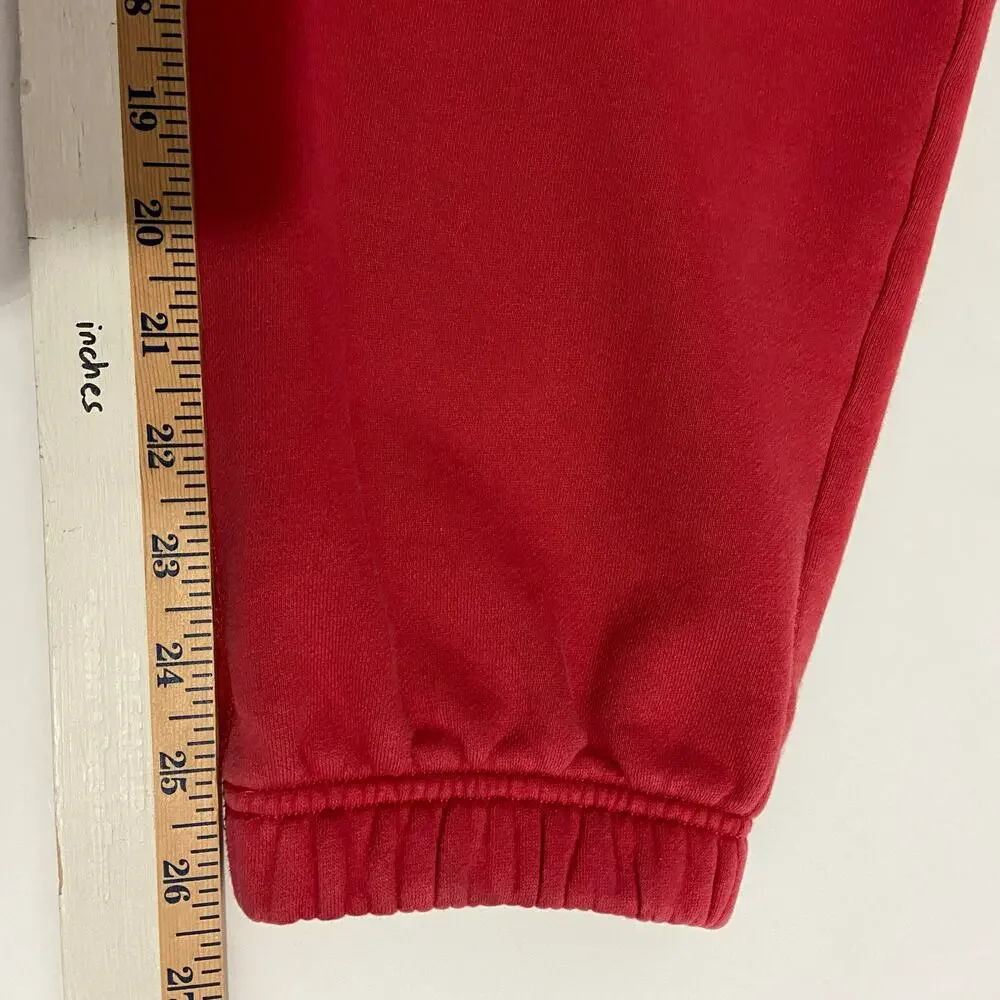 Mitchell and Ness Chicago Bulls Red Joggers Drawstring Vintage Size Large